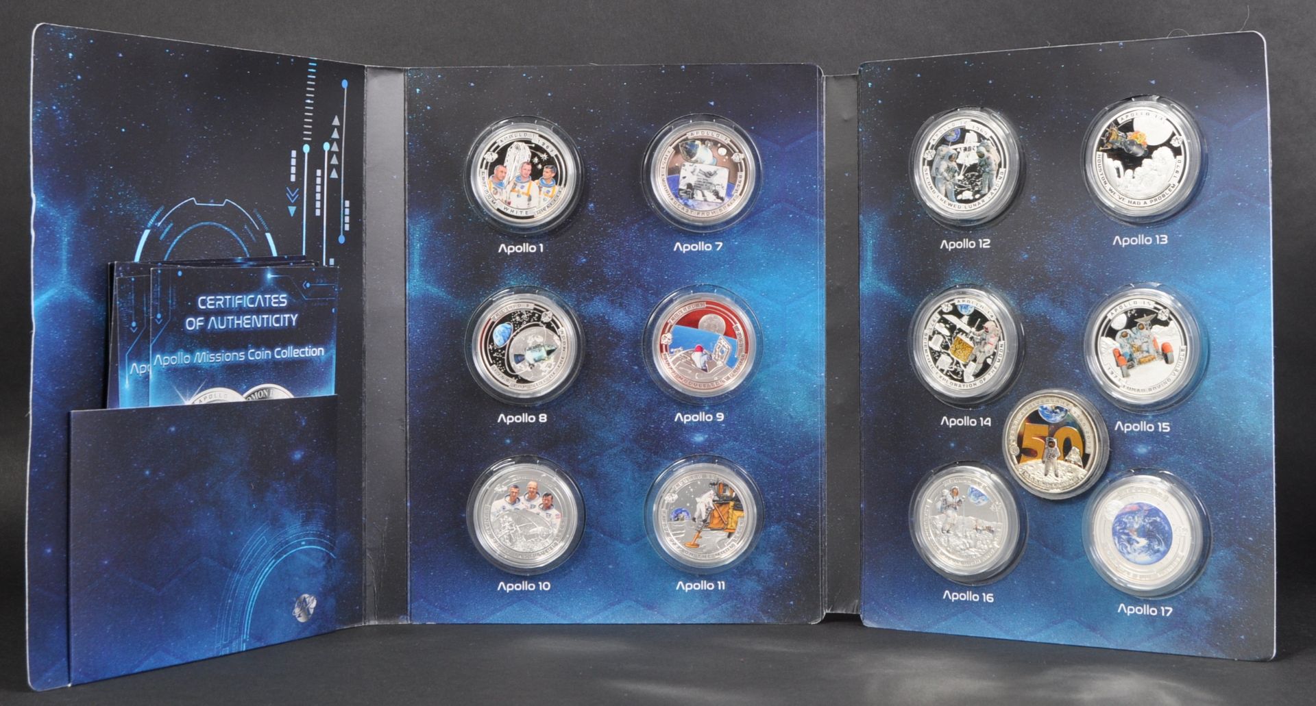 COINS - WORLD COIN ASSOC - APOLLO MISSIONS COIN COLLECTION