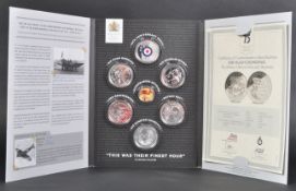 COINS - LONDON MINT - THEIR FINEST HOUR - SEVEN COIN SET