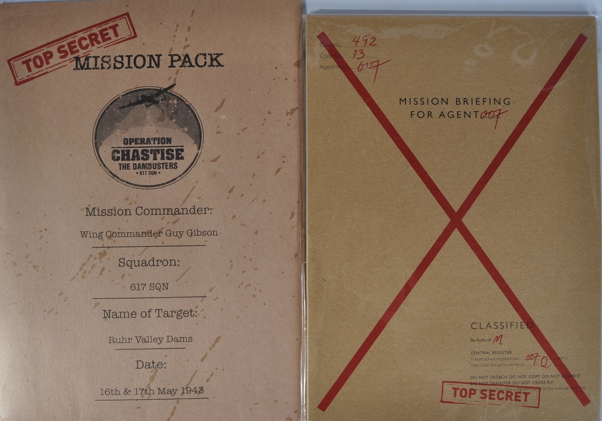 STAMPS - OPERATION CHASTISE & JAMES BOND - PRESENTATION SETS