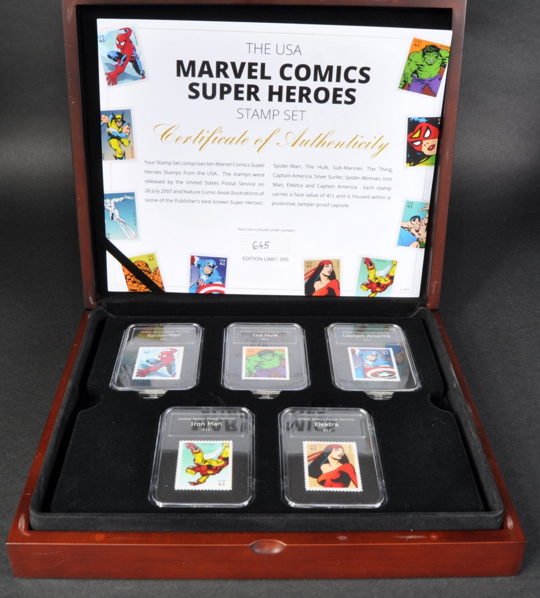 STAMPS - MARVEL COMICS SUPER HEROES STAMP SET