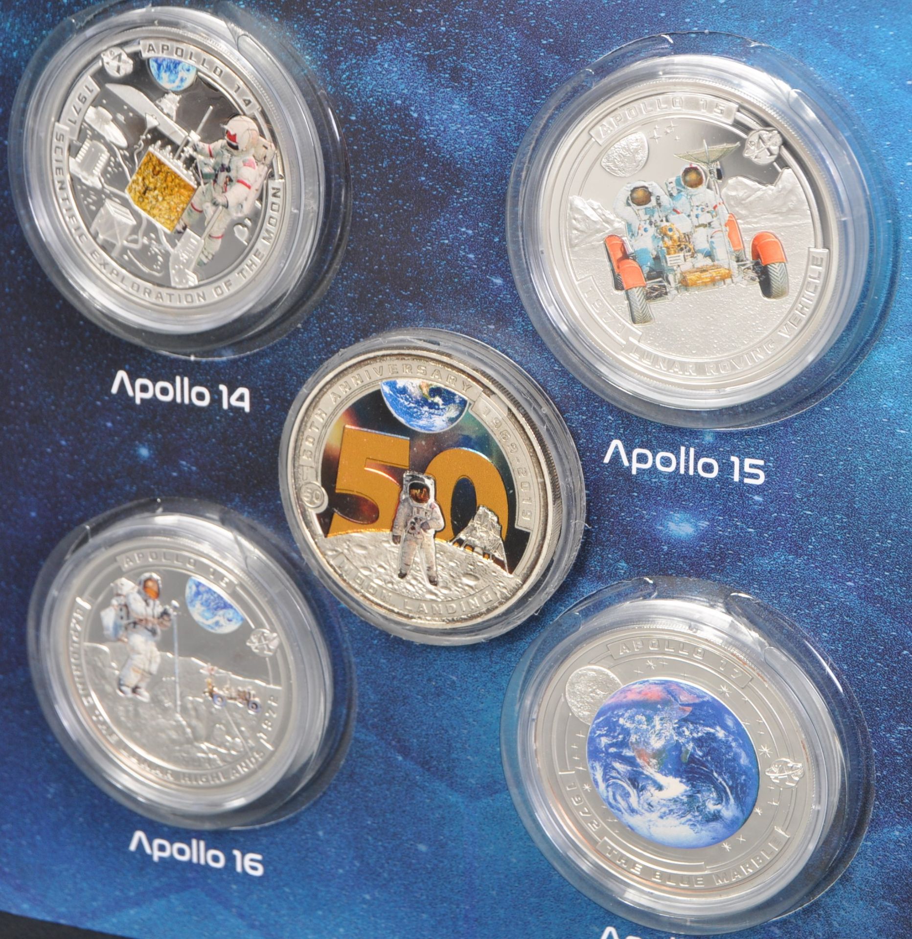 COINS - WORLD COIN ASSOC - APOLLO MISSIONS COIN COLLECTION - Image 3 of 6