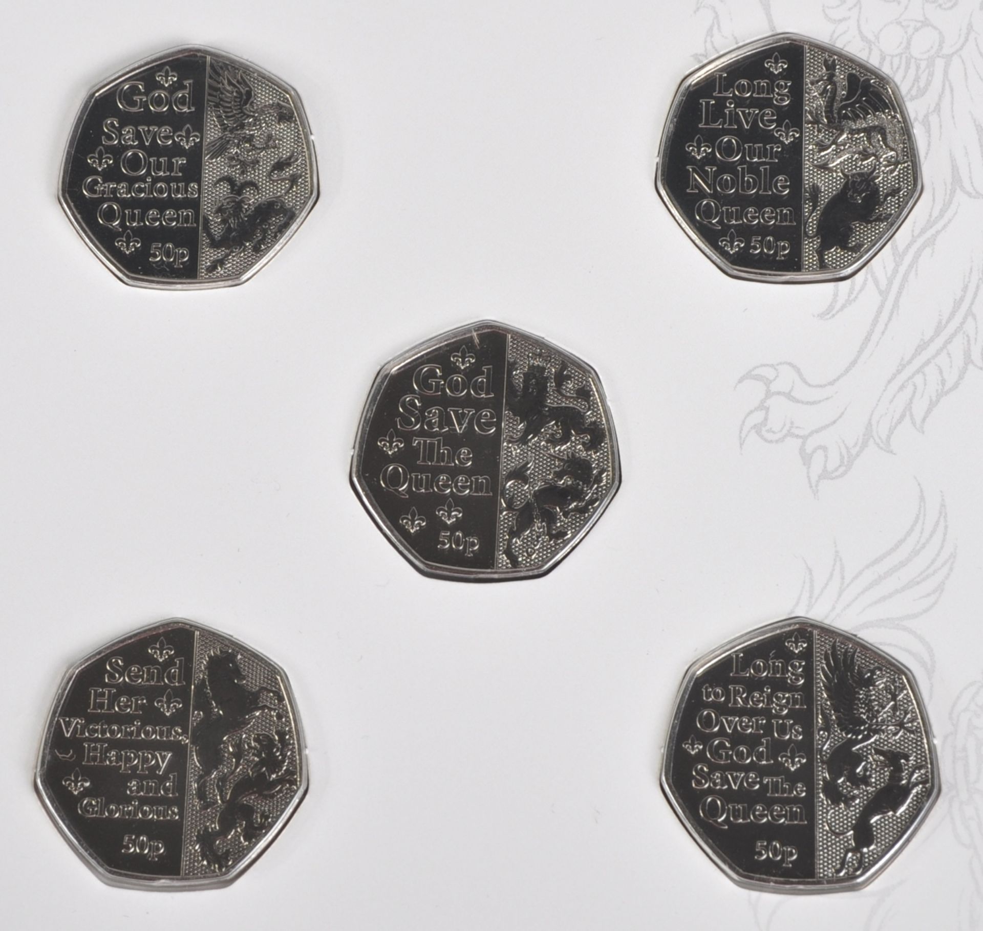 COINS - WESTMINSTER - PLATINUM JUBILEE 50P COLLECTIONS - Image 4 of 4