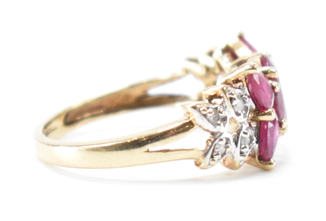 HALLMARKED 9CT GOLD RUBY & DIAMOND RING - Image 5 of 8