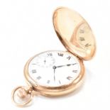 HALLMARKED 9CT GOLD FULL HUNTER POCKET WATCH