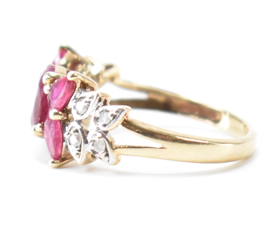 HALLMARKED 9CT GOLD RUBY & DIAMOND RING - Image 2 of 8