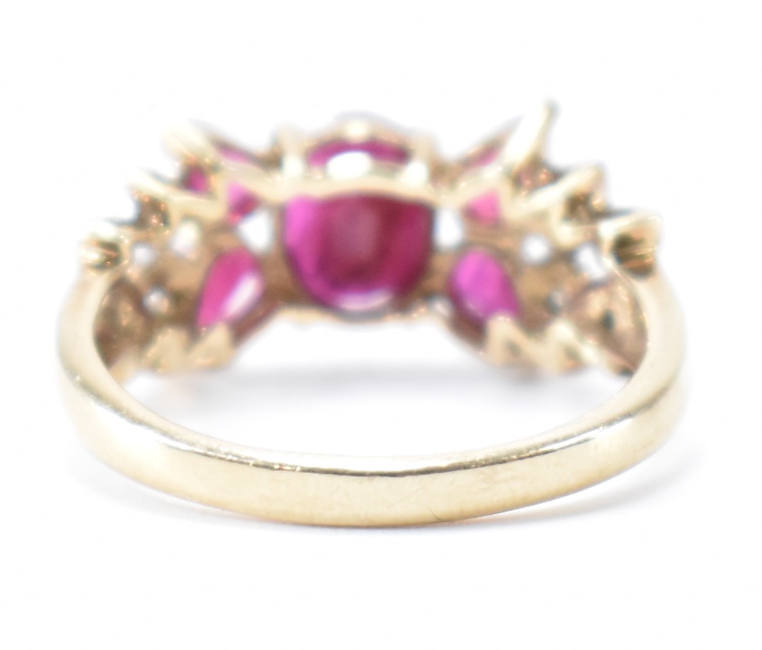 HALLMARKED 9CT GOLD RUBY & DIAMOND RING - Image 4 of 8