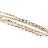 VINTAGE 9CT GOLD FANCY LINK NECKLACE CHAIN