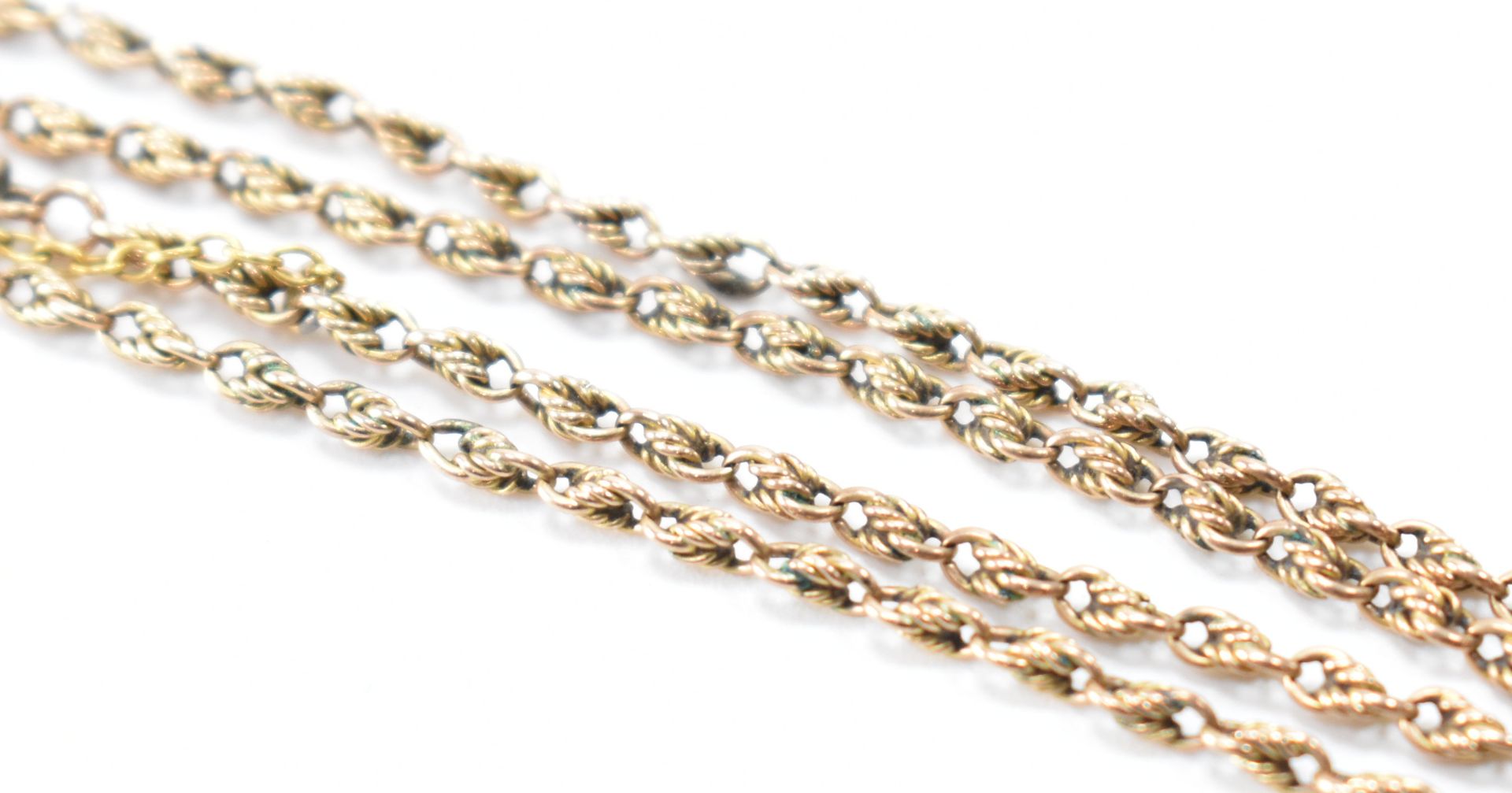 VINTAGE 9CT GOLD FANCY LINK NECKLACE CHAIN