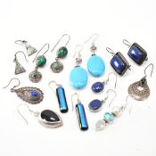 COLLECTION OF VINTAGE SILVER EARRINGS