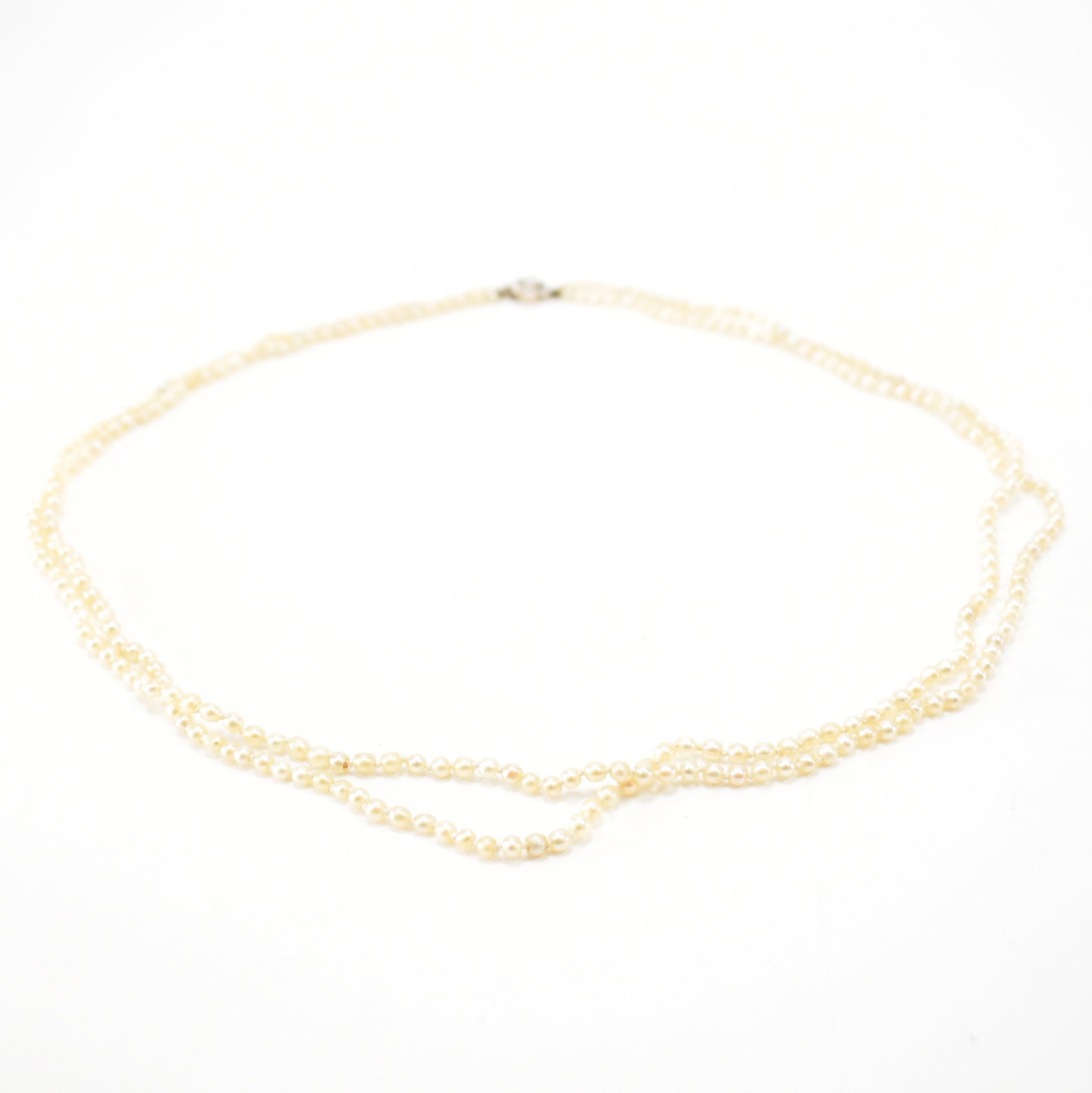 ANTIQUE PEARL & DIAMOND NECKLACE - Image 2 of 4