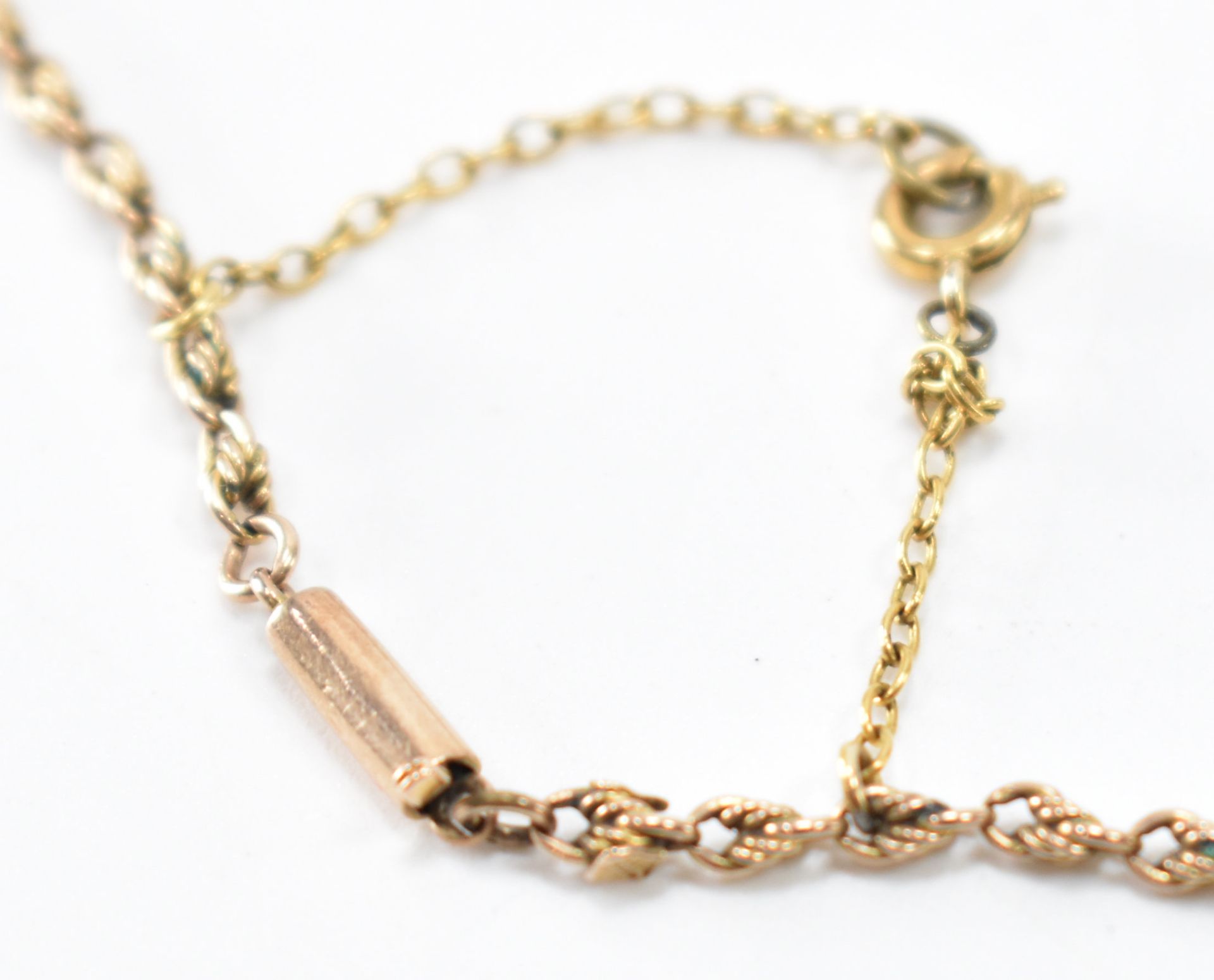 VINTAGE 9CT GOLD FANCY LINK NECKLACE CHAIN - Image 3 of 4