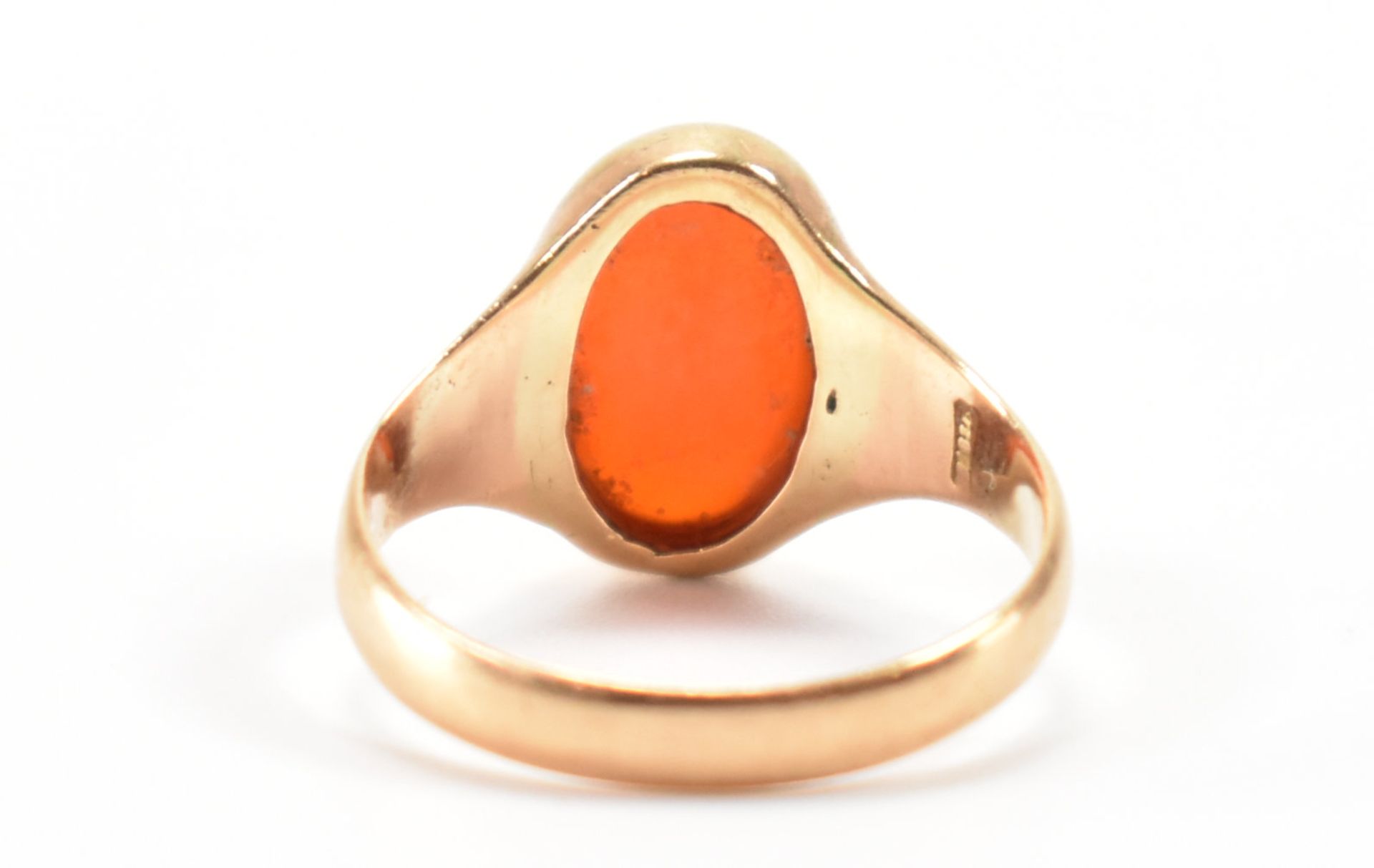 VICTORIAN HALLMARKED 15CT GOLD & RED STONE RING - Image 3 of 8