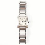 CARTIER STAINLESS STEEL FRANCAISE TANK WATCH