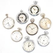 GROUP OF EIGHT VINTAGE & ANTIQUE POCKET WATCHES
