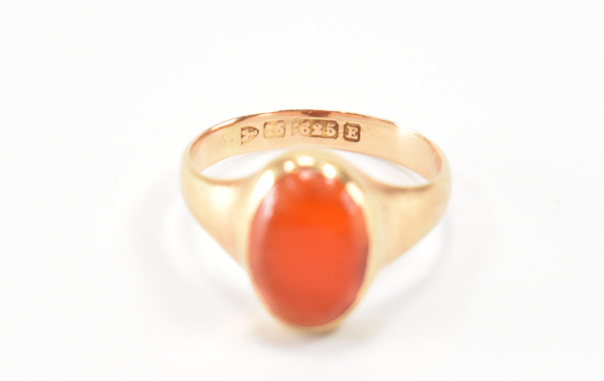 VICTORIAN HALLMARKED 15CT GOLD & RED STONE RING - Image 6 of 8