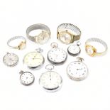 COLLECTION OF POCKET WATCHES & WRIST WATCHES