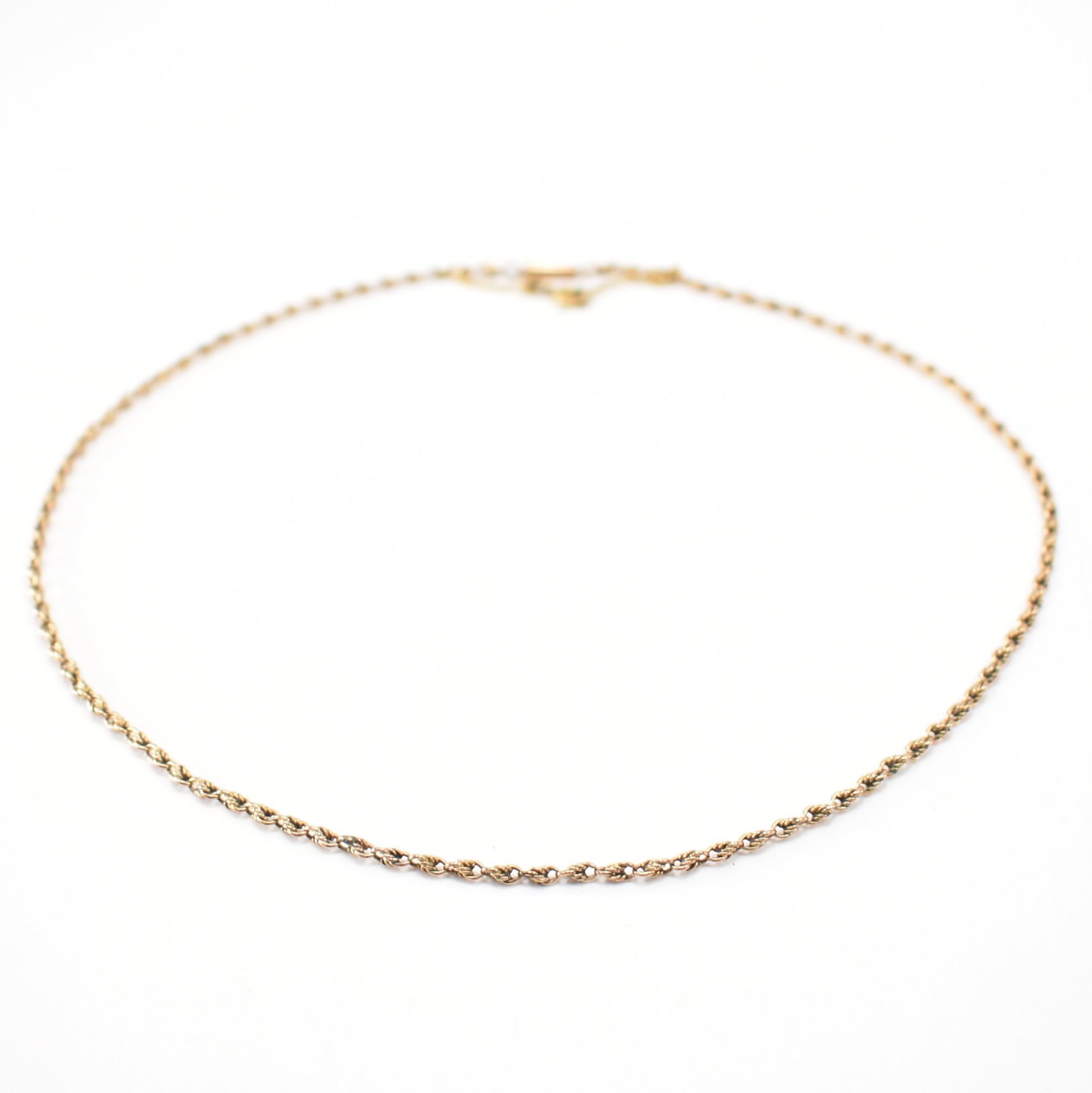 VINTAGE 9CT GOLD FANCY LINK NECKLACE CHAIN - Image 2 of 4