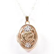 9CT GOLD NECKLACE CHAIN & LOCKET PENDANT