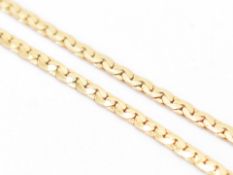 FRENCH 18CT GOLD FLAT LINK NECKLACE CHAIN