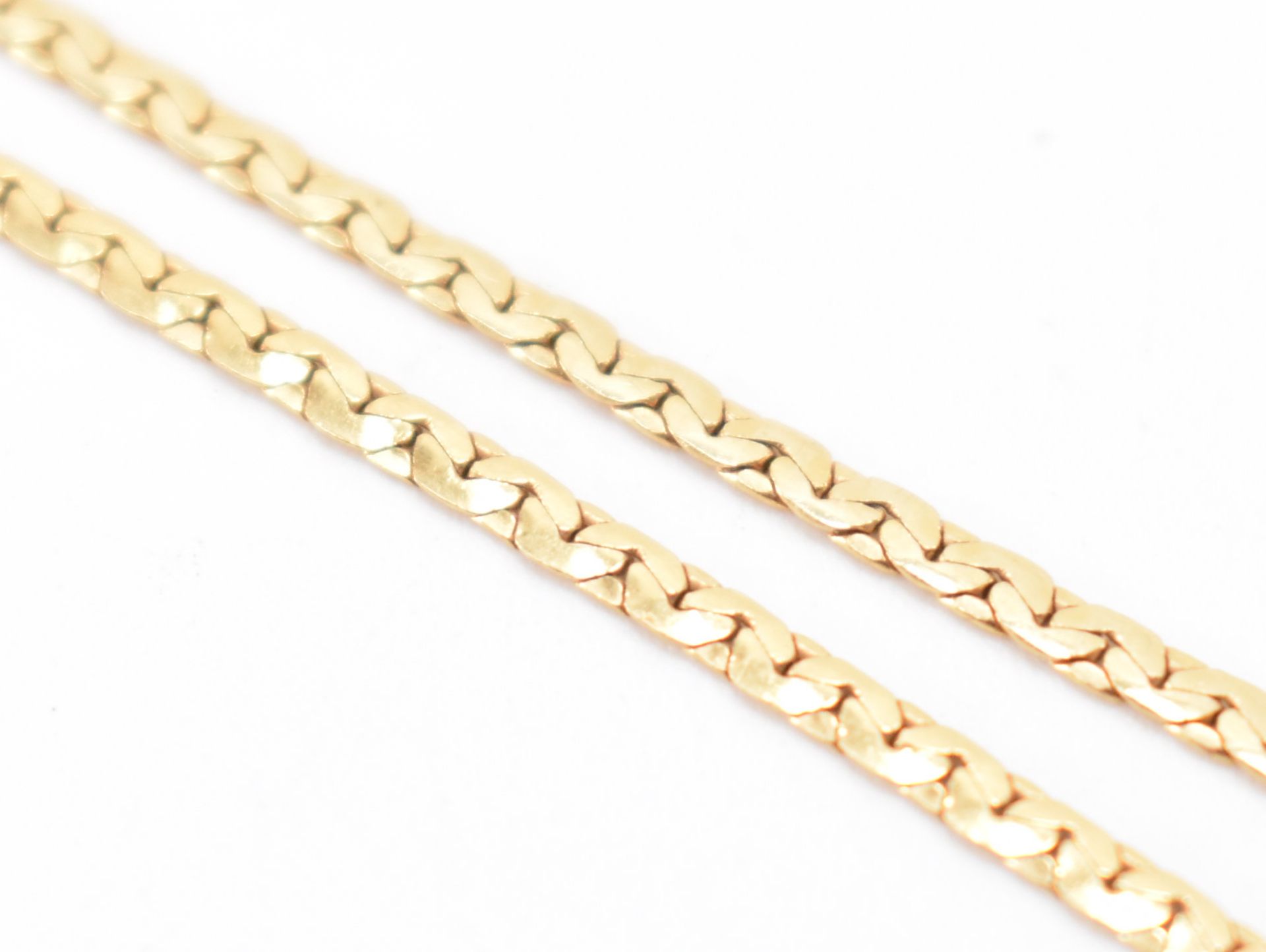 FRENCH 18CT GOLD FLAT LINK NECKLACE CHAIN