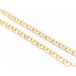 FRENCH 18CT GOLD FLAT LINK NECKLACE CHAIN