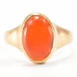 VICTORIAN HALLMARKED 15CT GOLD & RED STONE RING