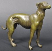 19TH CENTURY BRONZE MODEL OF A GREYHOUND DOG