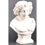 19TH CENTURY PARIAN WARE BUST OF A WOMAN