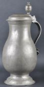 EARLY 19TH CENTURY GEORGE III PEWTER PITCHER JUG