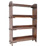 19TH CENTURY ARTS & CRAFTS PEG JOINTED OAK BOOKCASE