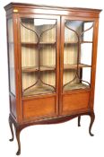 EDWARDIAN MAHOGANY VITRINE DISPLAY CABINET