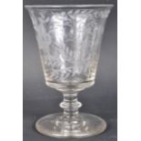 19TH CENTURY WILLIAM IV ETCHED GLASS WINE GOBLET