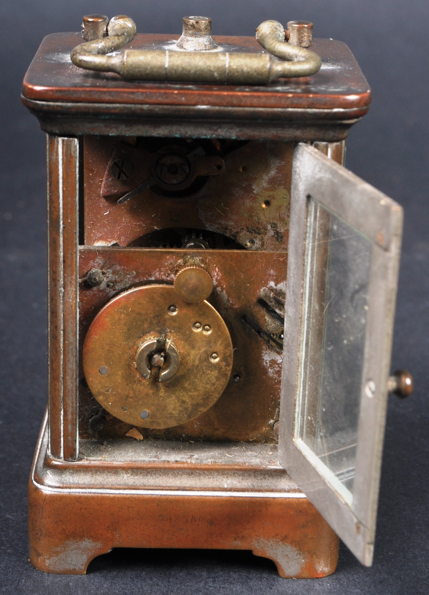 EARLY 20TH CENTURY MINIATURE CARRIAGE CLOCK - Image 4 of 6