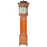 19TH CENTURY OAK AND ROSEWOOD BRISTOL MAKER LONGCASE CLOCK