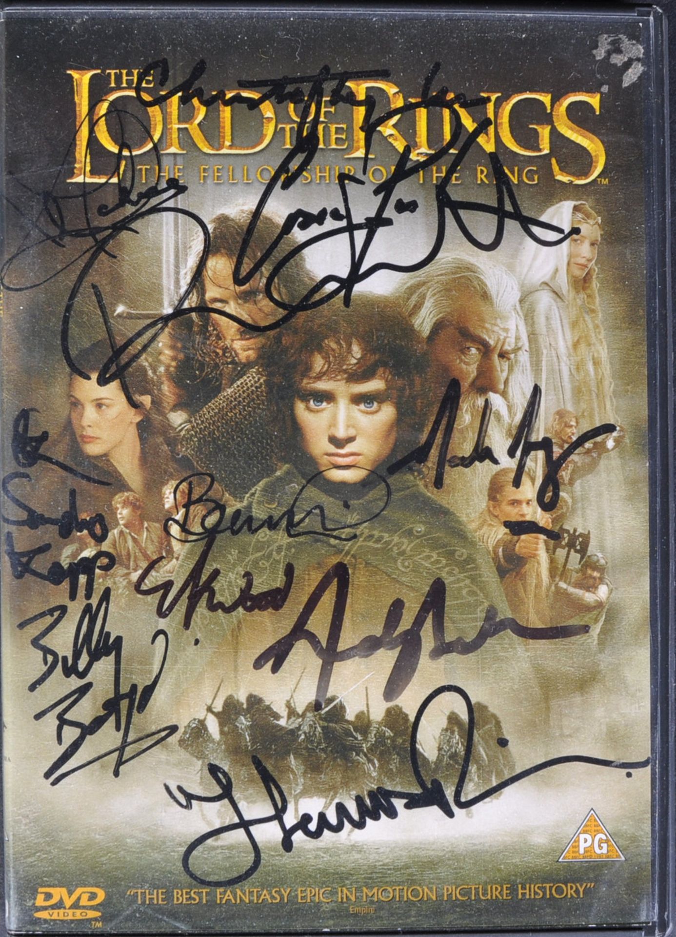 LORD OF THE RINGS - THE FELLOWSHIP OF THE RING - SIGNED DVD