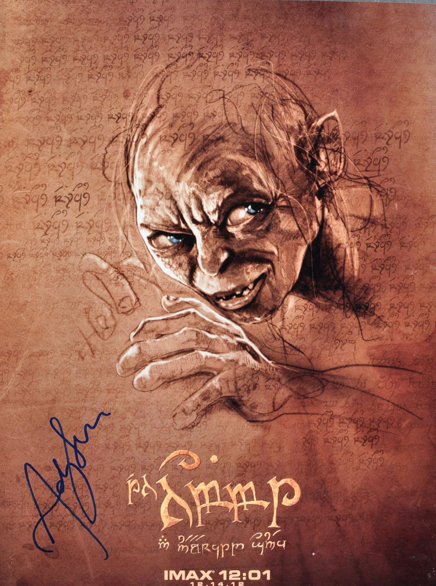 LORD OF THE RINGS - ANDY SERKIS ( GOLLUM ) - SIGNED AUTOGRAPH
