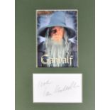 LORD OF THE RINGS - IAN MCKELLEN - PRESENTATION AUTOGRAPH