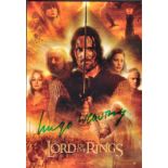 LORD OF THE RINGS - HUGO WEAVING - AUTOGRAPHED POSTCARD