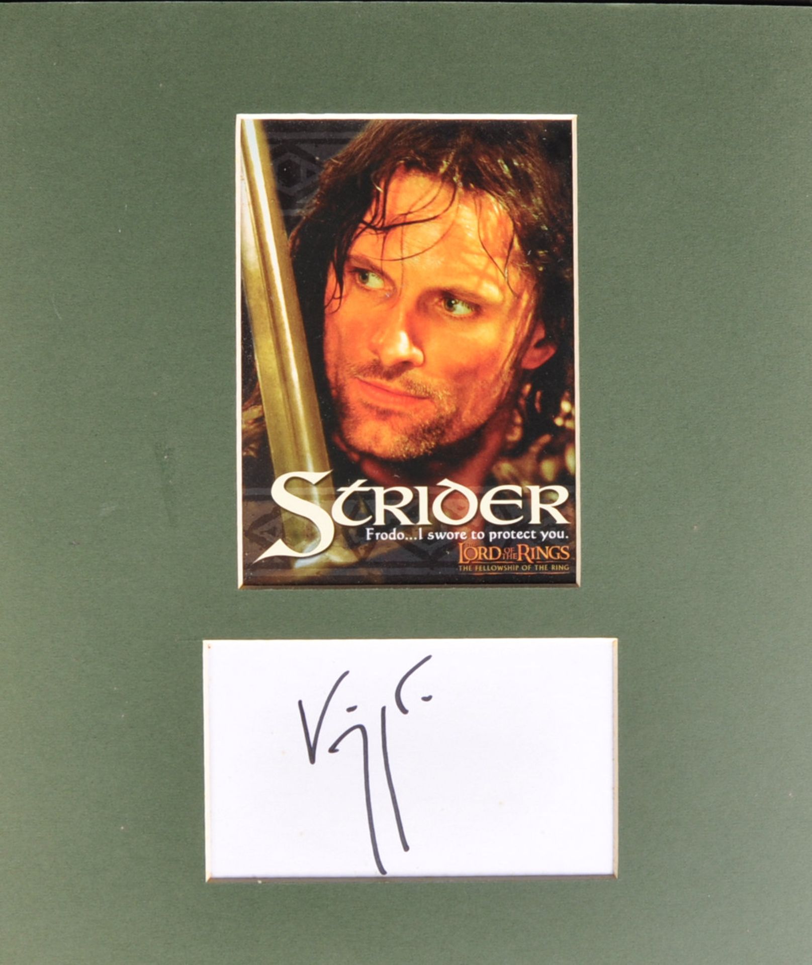 LORD OF THE RINGS - VIGGO MORTENSEN - PRESENTATION AUTOGRAPH