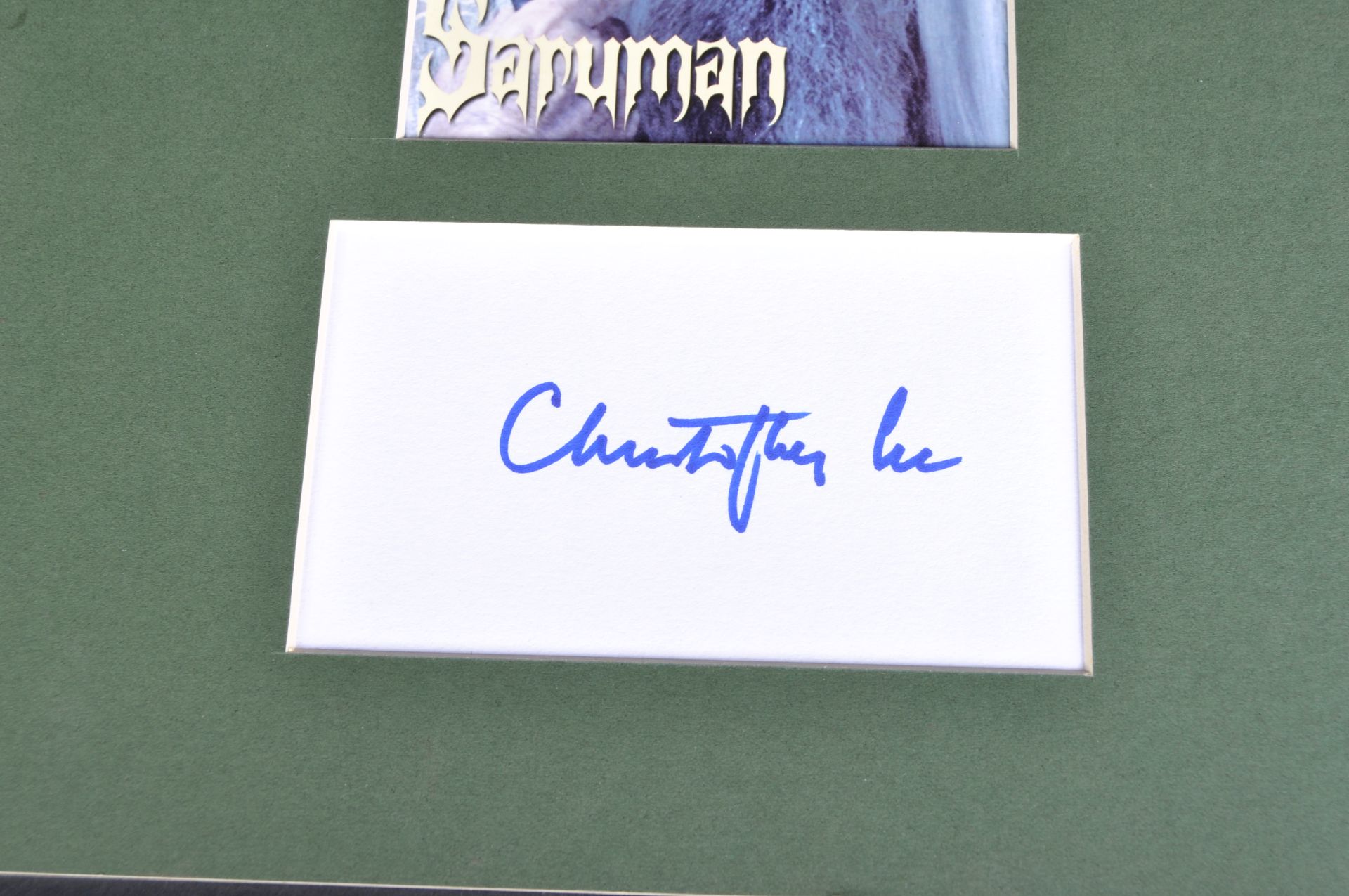 LORD OF THE RINGS - SIR CHRISTOPHER LEE - PRESENTATION AUTOGRAPH - Image 2 of 2