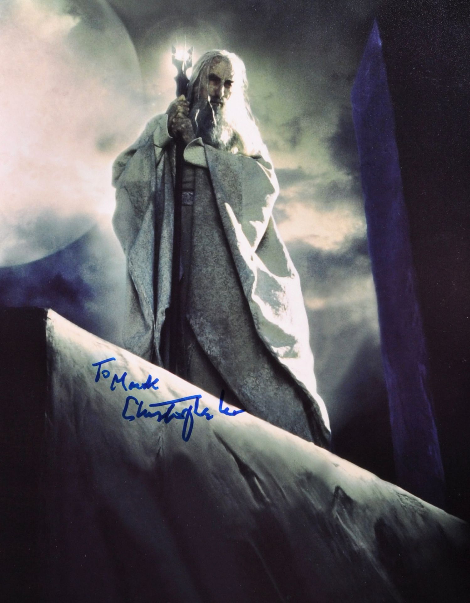 LORD OF THE RINGS - CHRISTOPHER LEE ( SARUMAN ) - SIGNED AUTOGRAPH