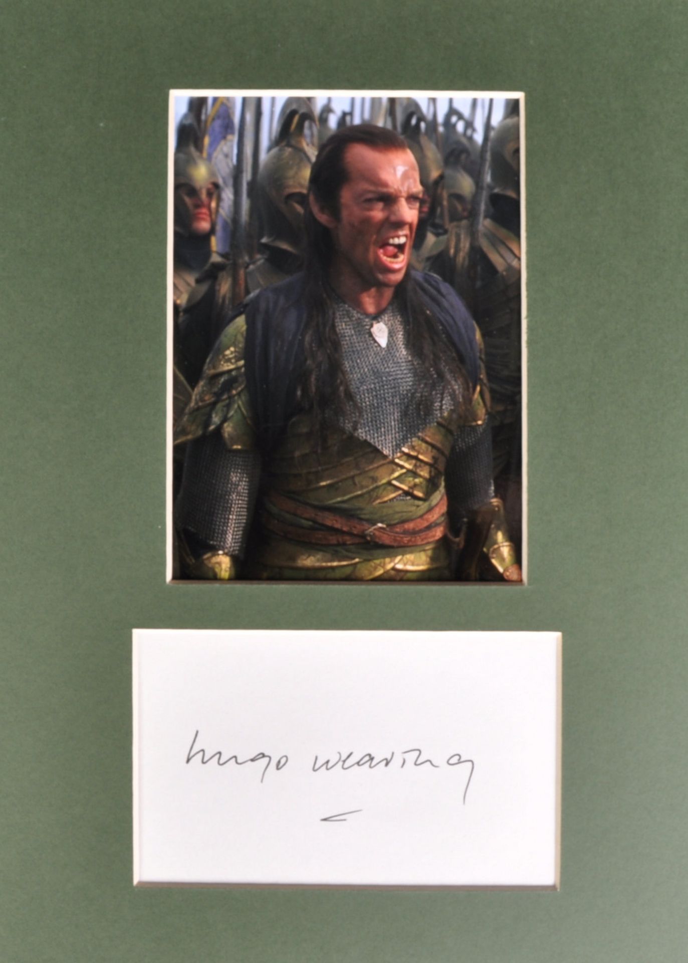 LORD OF THE RINGS - HUGO WEAVING - PRESENTATION AUTOGRAPH
