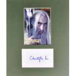 LORD OF THE RINGS - SIR CHRISTOPHER LEE - PRESENTATION AUTOGRAPH