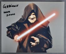 STAR WARS - IAN MCDIARMID (EMPEROR) - AUTOGRAPHED 8X10" - AFTAL