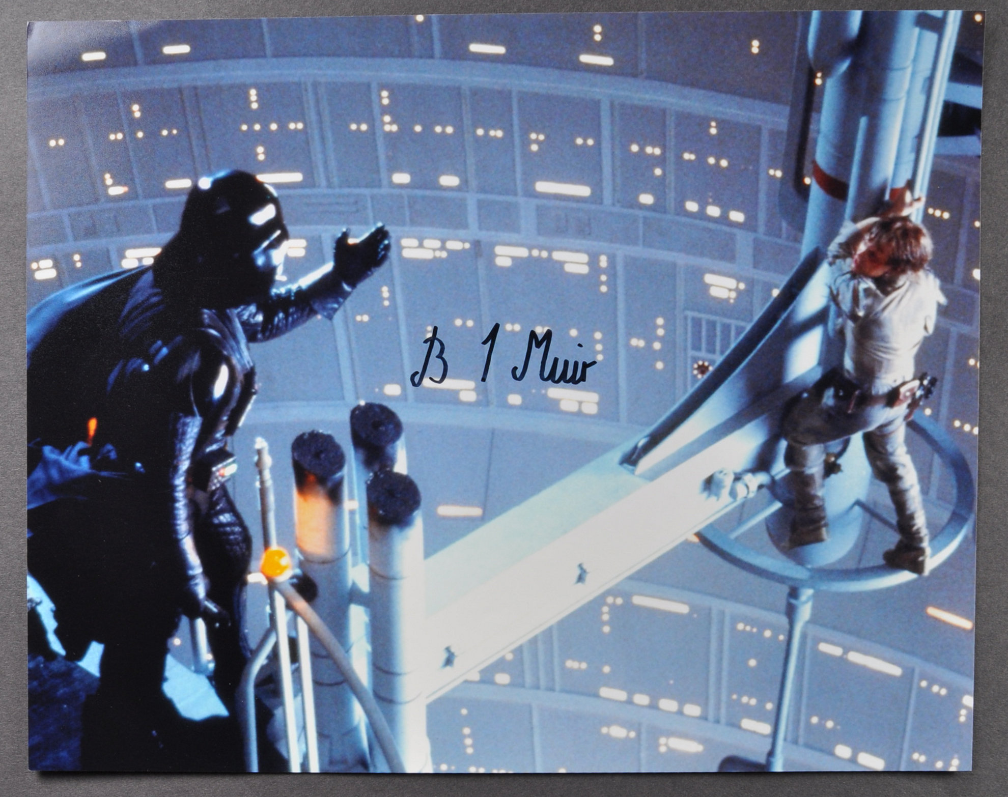 STAR WARS - BRIAN MUIR (VADER HELMET SCULPTOR) - AUTOGRAPHED 14X11"