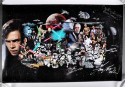 STAR WARS - AUTOGRAPHED POSTER - BULLOCH, TAYLOR, ETC