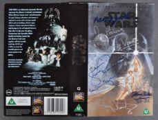 STAR WARS - SCARCE MULTI-SIGNED VHS COVER - INC. PATRICK JORDAN