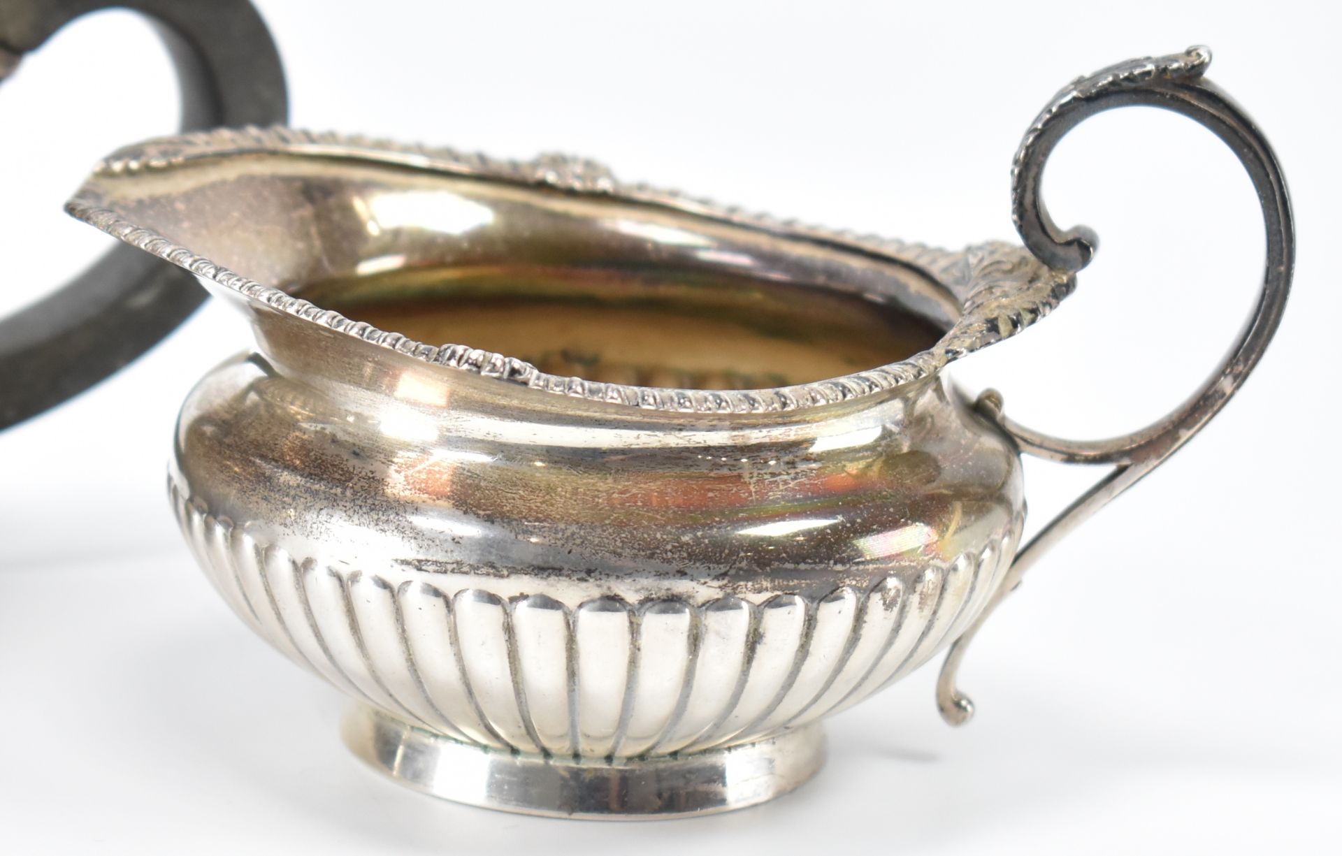 VICTORIAN ANTIQUE SILVER HALLMARKED TEA SET - Image 4 of 5