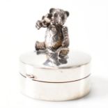 925 SILVER LIDDED BOX WITH ARTICULATED BEAR