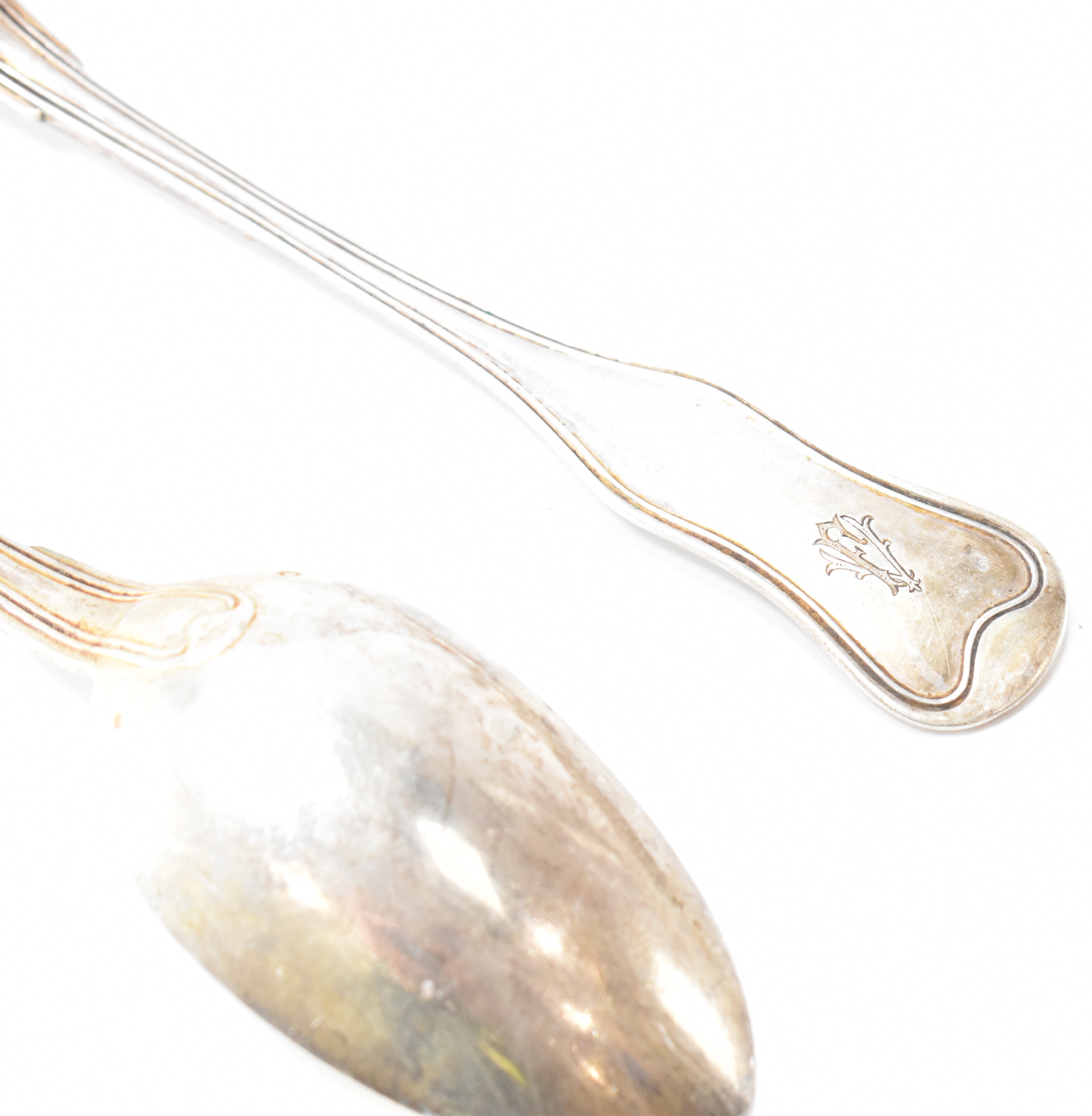 PAIR OF ANTIQUE AUSTRO HUNGARIAN SILVER SERVING SPOONS - Image 3 of 5